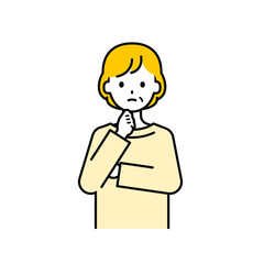 上半身のポーズ_シンプルなシニアの女性10