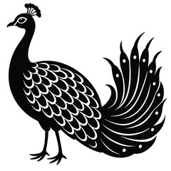 Adobe IllustrPeacock Vector Shilhouette Bundle Set Collectionator Artwork