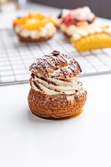 festive cakes in a brightly lit kitchen