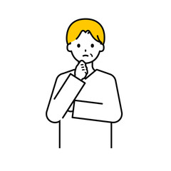 上半身のポーズ_シンプルなシニアの男性10