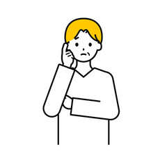 上半身のポーズ_シンプルなシニアの男性12