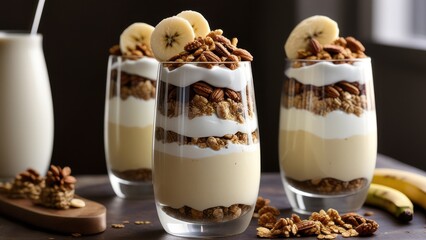 Banana Pecan Parfait