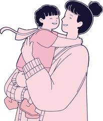 Mother and Child Embrace