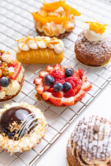 festive cakes in a brightly lit kitchen