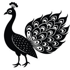 Adobe IllustrPeacock Vector Shilhouette Bundle Set Collectionator Artwork