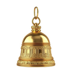 Golden bell Isolated on a transparent background