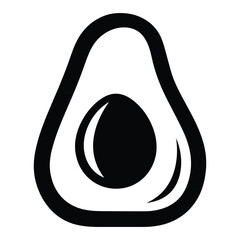 Mascot Avocado Toast Silhouette, Vector, Icon, Logo, White Background.