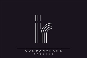 Creative IR lines letter logo design. A simplistic and elegant abstract logo design with linear patterns and initials, suitable for contemporary branding.