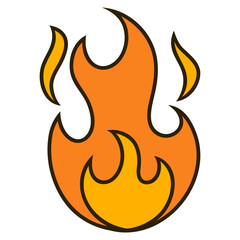vector illustration of a fire