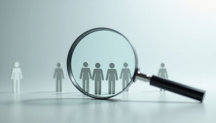 Magnifying Glass Focusing on Figures