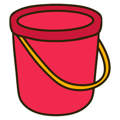 red bucket firefighter equipment © Farra