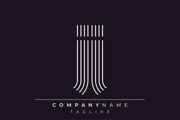 Creative JJ lines letter logo design. A simplistic and elegant abstract logo design with linear patterns and initials, suitable for contemporary branding.