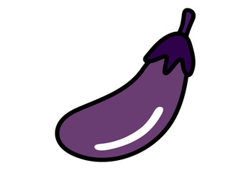 シンプルな夏野菜　茄子のイラスト