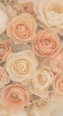 A delicate soft-focus floral background featuring blurred petals and warm, neutral lighting. Perfect for elegant designs, romantic themes, and artistic compositions