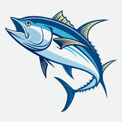 Obraz premium Powerful Tuna Fish Illustration for Commercial Use