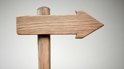Wooden Arrow Signpost Against Gradient Sky, Symbolizing Direction and Simplicity
