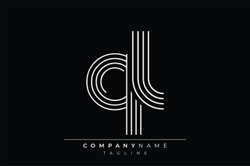 Creative QL lines letter logo design. A simplistic and elegant abstract logo design with linear patterns and initials, suitable for contemporary branding.