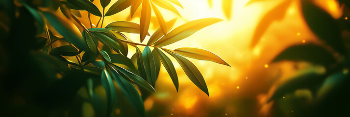 Group background of dark green tropical leaves ( monstera, palm, coconut leaf, fern, palm leaf,bananaleaf) Panorama background. concept of nature