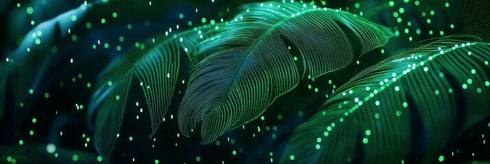 Group background of dark green tropical leaves ( monstera, palm, coconut leaf, fern, palm leaf,bananaleaf) Panorama background. concept of nature