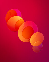 reflective acrylic circles abstract