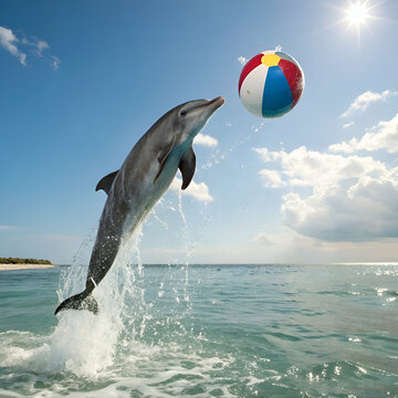 dolphin jumping in the sea