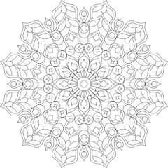 Fototapeta premium Ornamental Mandala Pattern for Home Décor, Stationery, and Fabric Prints