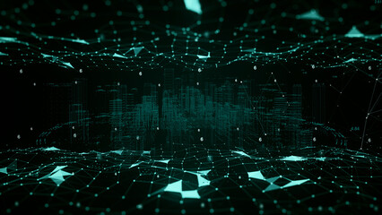 fiber optics background with lots light spots