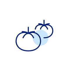 Tomatoes. Vegetables fresh off farm. Groceries shopping, vegetarian diet. Healthy eating. Pixel perfect, editable stroke vector icon