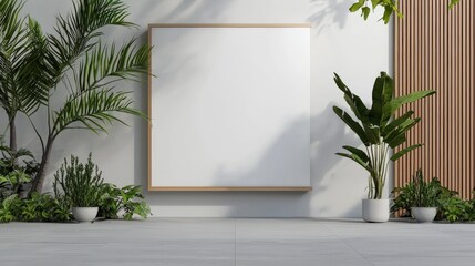 Modern office interior design features a window with a plant pot, bringing natural light and indoor decor to the room