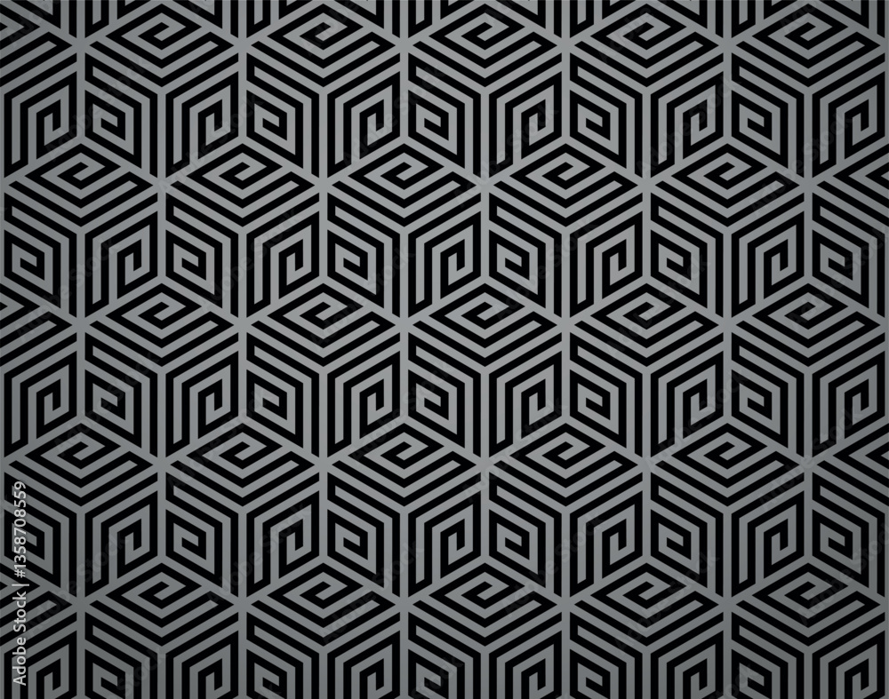 Poster abstract geometric pattern. a seamless vector background. gray and black ornament. graphic modern pa