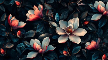 Artistic floral arrangement with vivid colors image