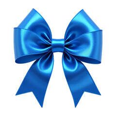 Naklejka premium A Shiny Blue Ribbon Bow, Transparent PNG, Perfect for Designs