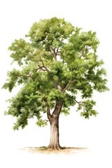 Obraz premium Oak tree plant white background tranquility.