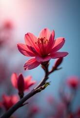 Obraz premium A red and green abstract background with a flower in the middle