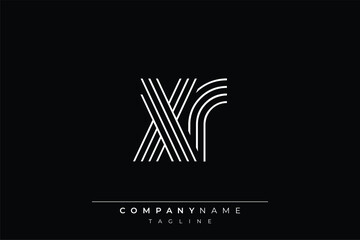 Creative XR lines letter logo design. A simplistic and elegant abstract logo design with linear patterns and initials, suitable for contemporary branding.