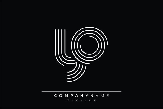 Creative YO lines letter logo design. A simplistic and elegant abstract logo design with linear patterns and initials, suitable for contemporary branding.
