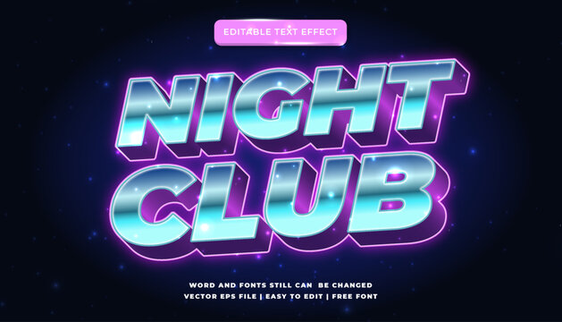 Night Club Editable Text Effect