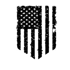 American flag badge vector on white background 