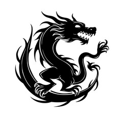 Illustration of dragon soccer clipart