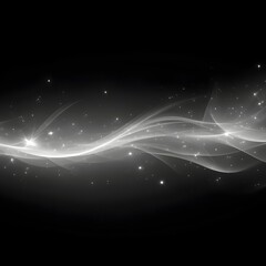 Obraz premium Glowing Waves Flowing Through Dark Space