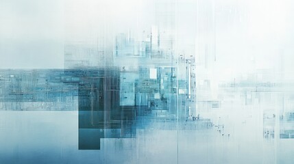 Abstract city skyline digital art, urban futuristic background, possible use in technology design