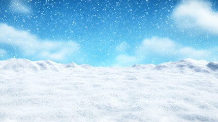 Winter Scene Under A Clear Sky