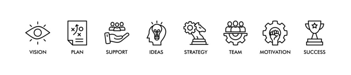 GOALS Backup_ banner web icon vector illustration concept for product and service quality inspection with an icon of vision, plan, support, ideas, strategy, team, motivation, success, 
