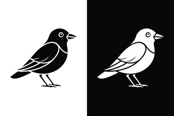 Bird Logo Icon. High-Quality Silhouette Vector for Digital & Print