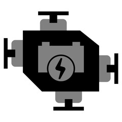 Hybrid engine Solid icon
