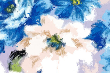 Various oil paintings, flowers, roses, peonies, marine life landscapes, birds, and beautiful leaves