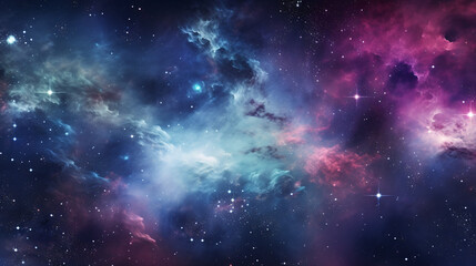 Fototapeta premium A mesmerizing cosmic dreamscape featuring vibrant purple and blue tones, creating a dreamlike wallpaper effect.