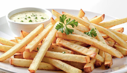 French fries with garlic sauce.