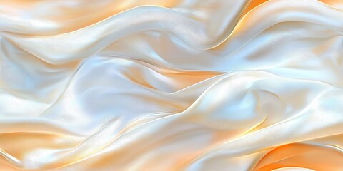 Obraz premium Flowing satin fabric elegant textiles abstract imagery soft lighting close-up view textile design inspiration