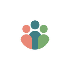 people family together human unity logo vector icon	